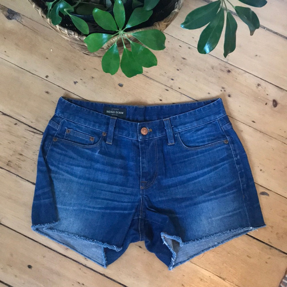 JCREW Indigo Denim Cut Off Shorts